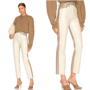 AGOLDE recycled leather jeans